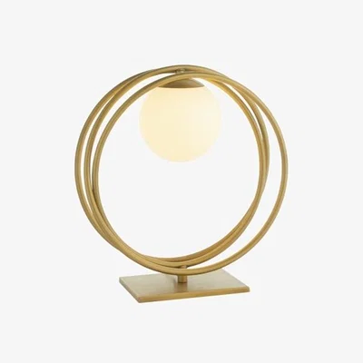 Cult Furniture £20  Off   Altra Circle Table Lamp, Brass