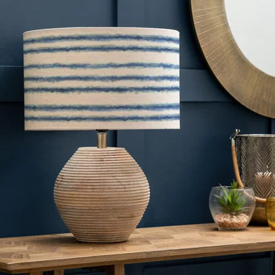 Dunelm Cerys Table Lamp with Merella Shade Cobalt Blue
