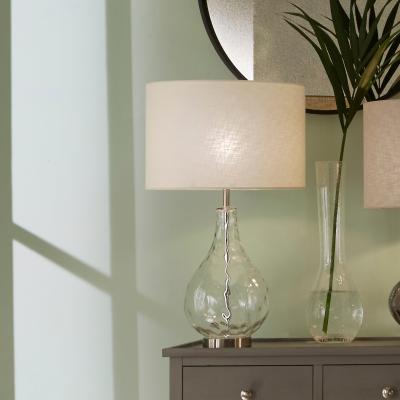 Dunelm Charlotte Glass Table Lamp Clear
