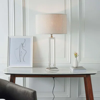 Dunelm Vogue Nicoya Table Lamp Base Nickel