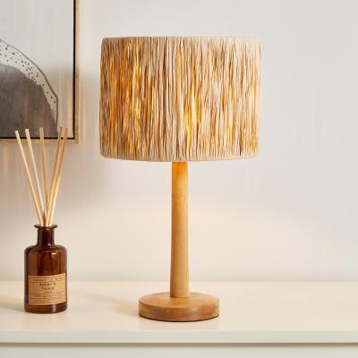 Dunelm Ruolan Raffia Table Lamp Natural
