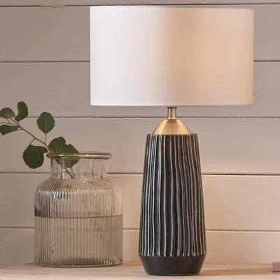 Dunelm Artemis Tall Table Lamp Black