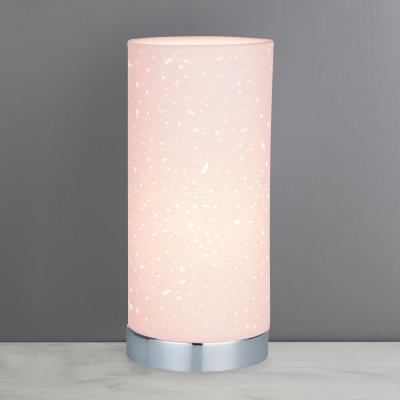 Dunelm Celano Pink Table Lamp Chrome and Pink