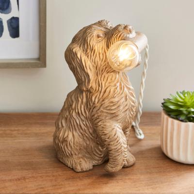 Dunelm Reggie the Cockapoo Table Lamp Natural