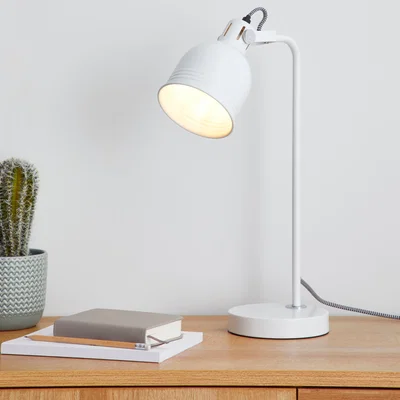 Dunelm Issac Desk Lamp White