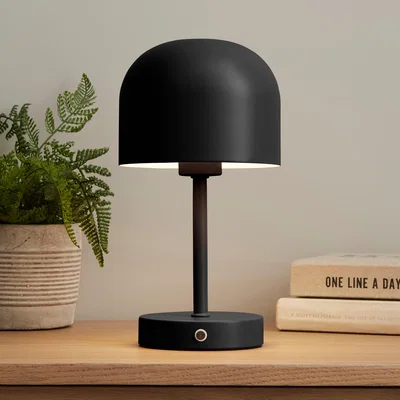 Dunelm Keko Rechargeable Table Lamp Black