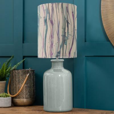 Dunelm Elspeth Table Lamp with Falls Shade Falls Indigo Blue