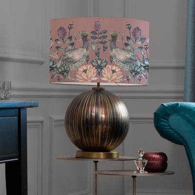Dunelm Belina Table Lamp with Ahura Shade Ahura Mauve Purple