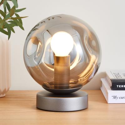 Dunelm Alexis Smoked Wall and Table Lamp Grey