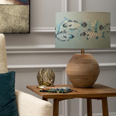 Dunelm Cerys Table Lamp with Barbeau Shade Seafoam (Blue)