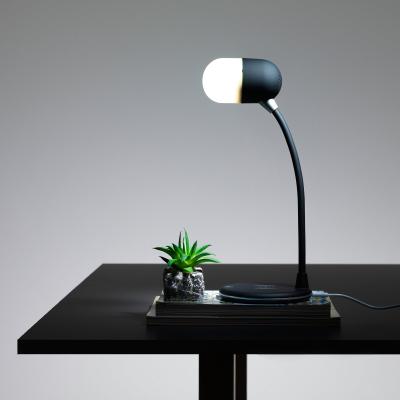Dunelm Intempo 3 in 1 LED Integrated Desk Lamp with Wireless Charger & Bluetooth Speaker Black