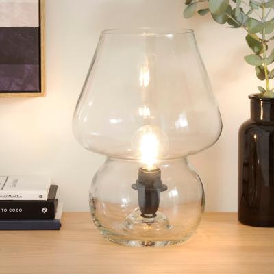 Dunelm Evy Glass Table Lamp Clear