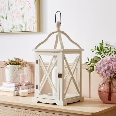 Dunelm Wooden Lantern 50cm Grey
