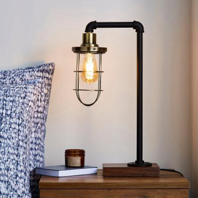 Dunelm Milas Pipe Black Industrial Table Lamp Black