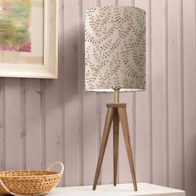 Dunelm Aratus Tripod Table Lamp with Eden Shade Eden Deep Red