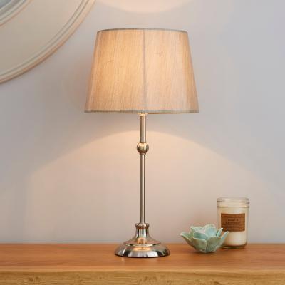 Dunelm Metal Ball Nickel Table Lamp Silver