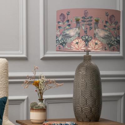 Dunelm Jadis Table Lamp with Ahura Shade Ahura Mauve Purple