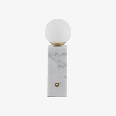 Dunelm Emile Marble Table Lamp White