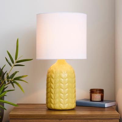 Dunelm Magda Ceramic Ochre Table Lamp Ochre
