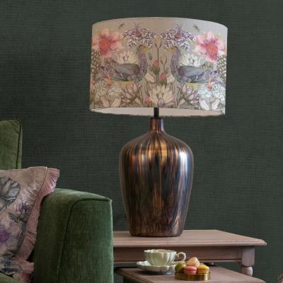 Dunelm Olywn Table Lamp with Acanthis Shade Bronze