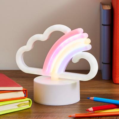 Dunelm Rainbow Neon Table Light MultiColoured