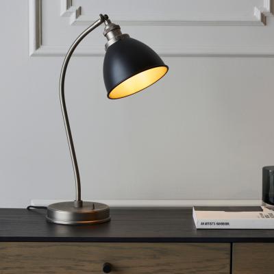Dunelm Vogue Elijah Industrial Steel Adjustable Table Lamp Matt Black