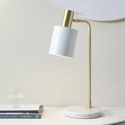 Dunelm Biba Marble Retro Table Lamp White