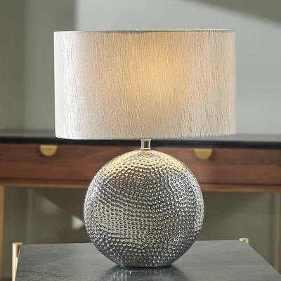 Dunelm Mabel Table Lamp Silver
