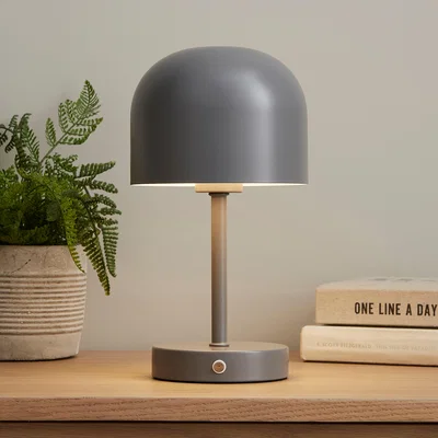 Dunelm Keko Rechargeable Table Lamp Dove (Grey)