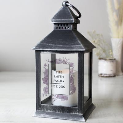 Dunelm Personalised Soft Watercolour Lantern Black