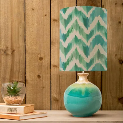 Dunelm Neso Table Lamp with Savh Shade Savh Turquoise Blue