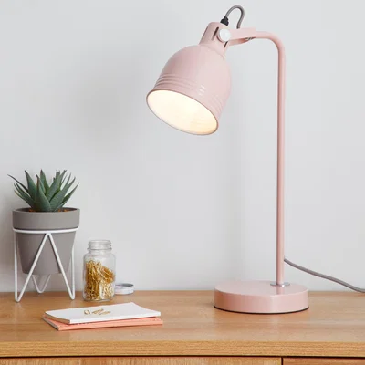 Dunelm Issac Desk Lamp Blush