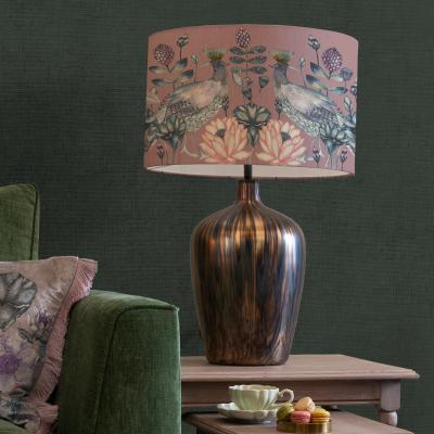 Dunelm Olywn Table Lamp with Ahura Shade Ahura Mauve Purple