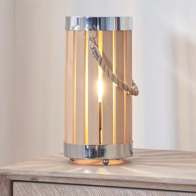 Dunelm Austell Small Lantern Table Lamp Brown