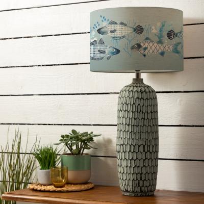 Dunelm Stornoway Table Lamp with Barbeau Shade Seafoam (Blue)