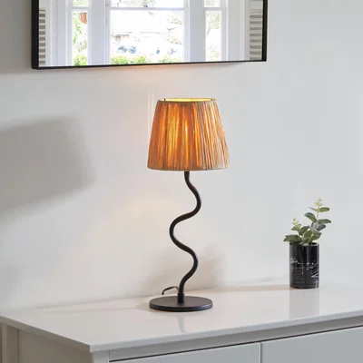 Dunelm Vogue Priya Wavy Table Lamp Black