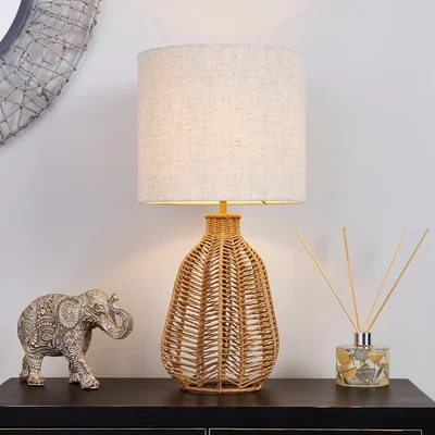 Dunelm Kylo Woven String Table Lamp Beige