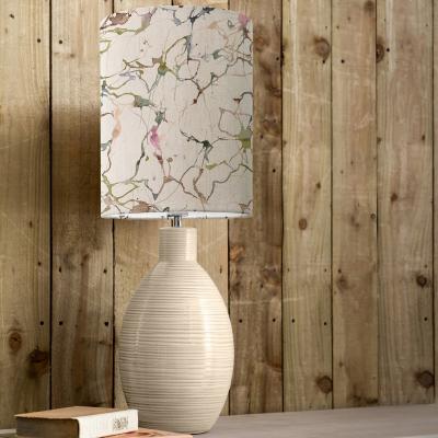 Dunelm Epona Table Lamp with Carrara Shade Carrara Meadow Green