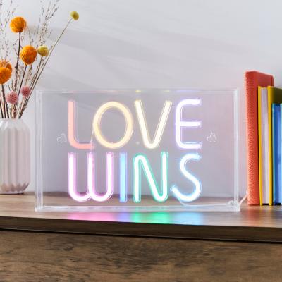 Dunelm Love Wins Neon Sign MultiColoured