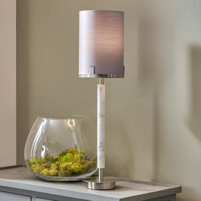 Dunelm Midland Marble Effect Table Lamp Grey