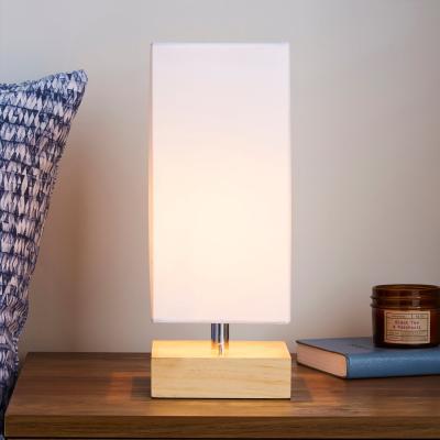 Dunelm Hestra USB Port Light Wood Table Lamp White