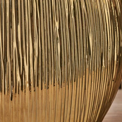 Dunelm Gemini Gold Etched Ceramic Table Lamp Gold