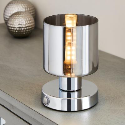 Dunelm Erin Pad Rechargable 3 Stage Touch Table Lamp Grey