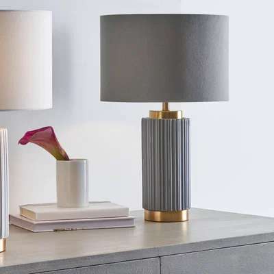 Dunelm Ionic Table Lamp Grey