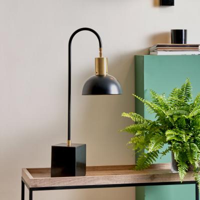Dunelm Mayfair Matt Black Domed Task Table Lamp Black