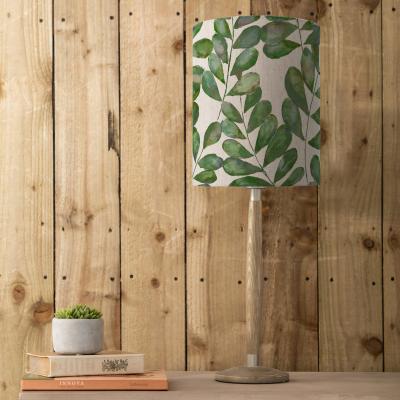 Dunelm Solensis Table Lamp with Rowan Shade Rowan Apple Green