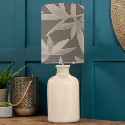 Dunelm Elspeth Table Lamp with Silverwood Shade Silverwood Frost Grey