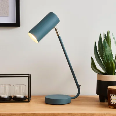 Dunelm Lilou Integrated LED Dimmable Desk Lamp Pacific Blue