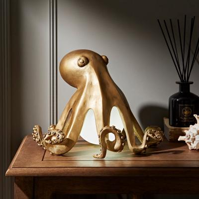 Dunelm Octopus Table Lamp Brushed Gold