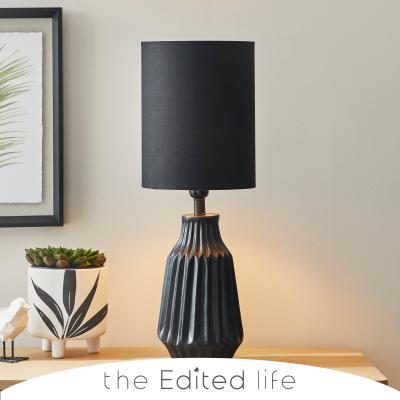 Dunelm Ecomix Black Table Lamp Black